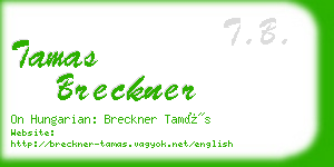 tamas breckner business card